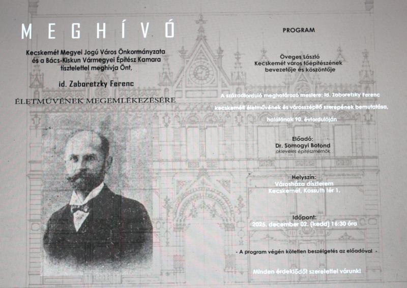 Kecskemét híres építészének emlékét idézik fel.